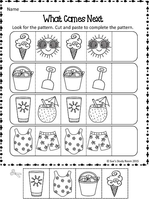 Summer Worksheets Preschool