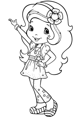 Strawberry Shortcake Coloring Pages Orange