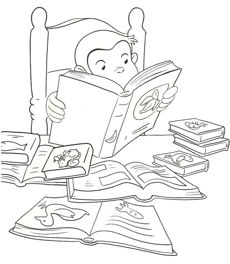 Curious George Coloring Pages Fall