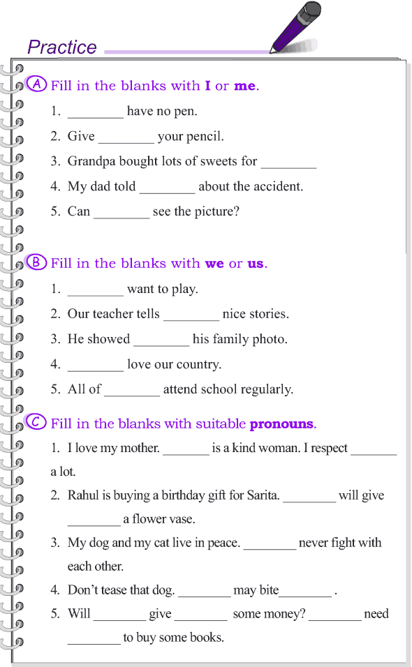 Grade 4 English Worksheets