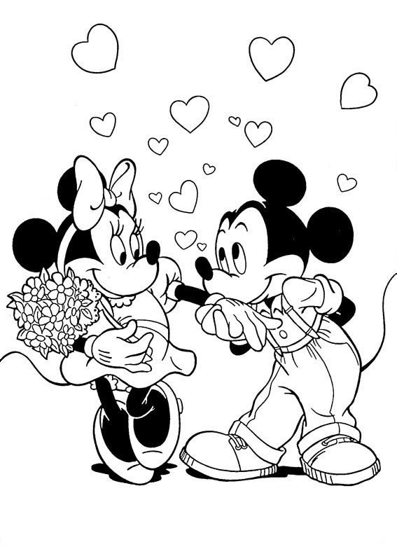 Valentine Coloring Pages Disney