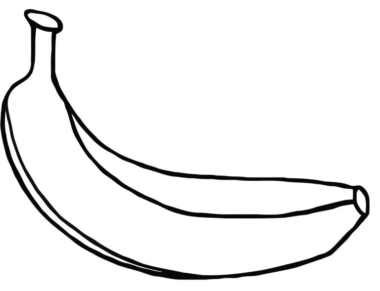 Banana Coloring Pages For Toddlers