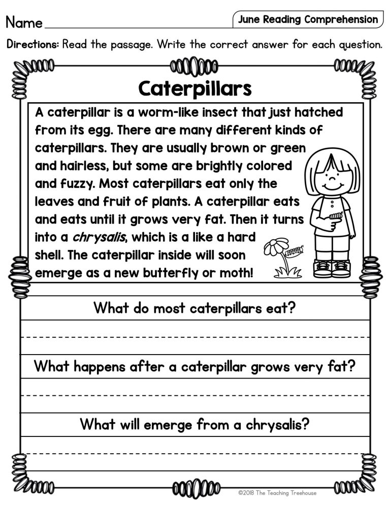 Reading Comprehension For 4 Year Olds