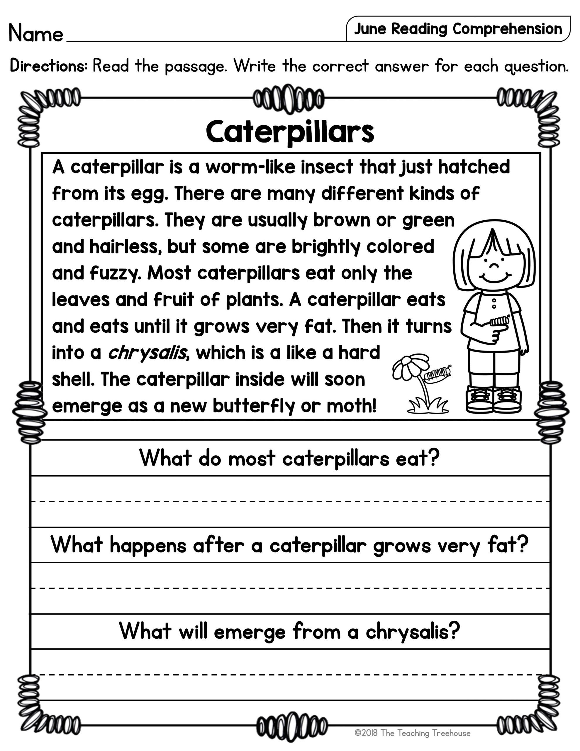 Reading Comprehension For 4 Year Olds Askworksheet