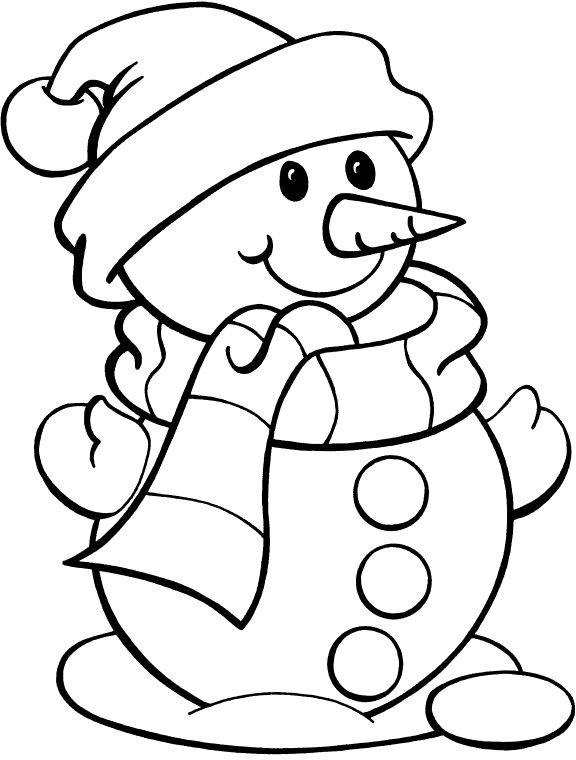 Cute Printable Christmas Coloring Pages
