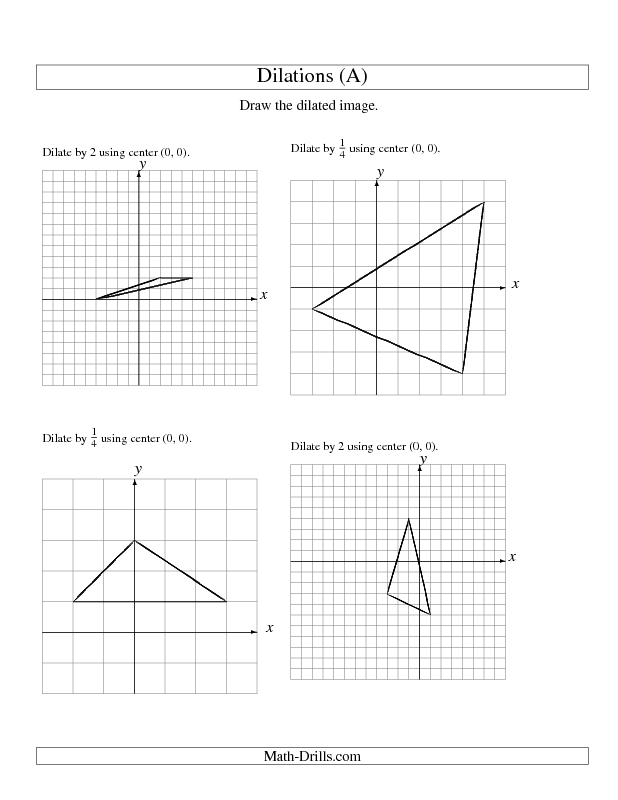 Dilations Worksheet With Answers Pdf