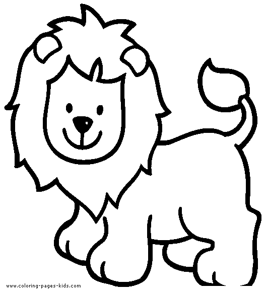 Lion Coloring Pages Easy