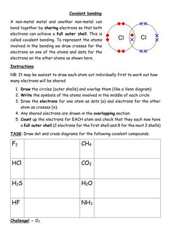 Ionic And Covalent Bonding Worksheet