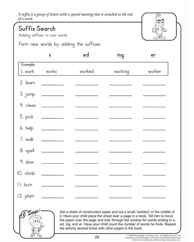 Prefixes And Suffixes Worksheets For Grade 4