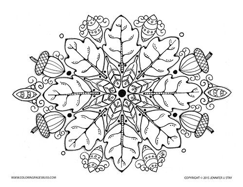 Blank Coloring Pages Fall