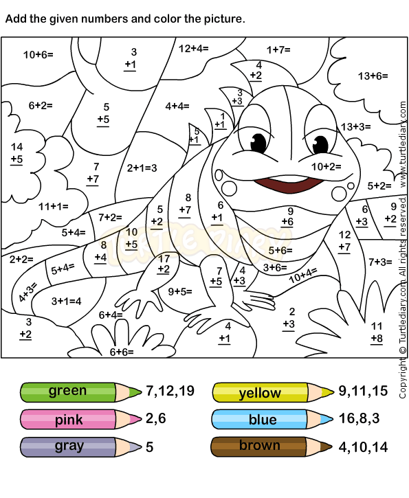 Maths Colouring Sheets Year 1