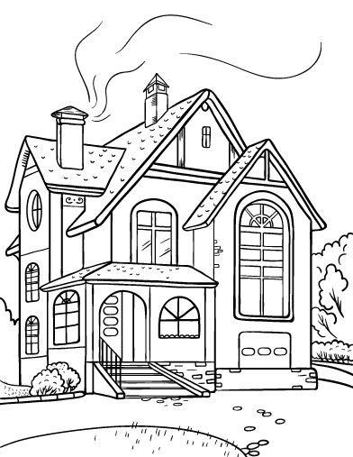 House Coloring Pages Pdf