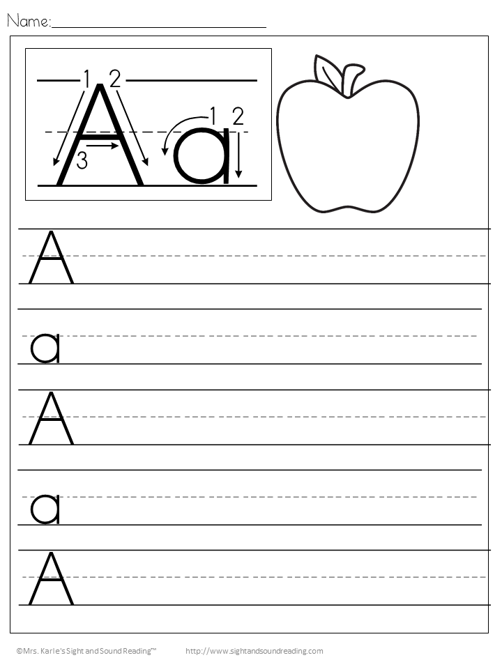 Handwriting Sheets For Kids