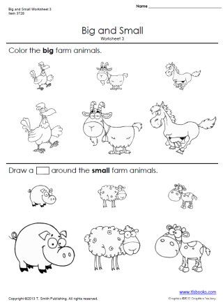 Big And Small Worksheets For Kindergarten