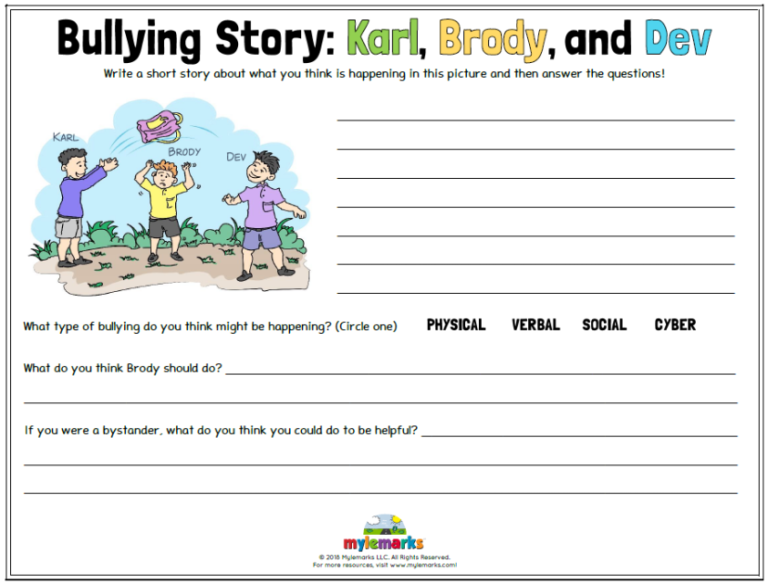 Bullying Worksheets