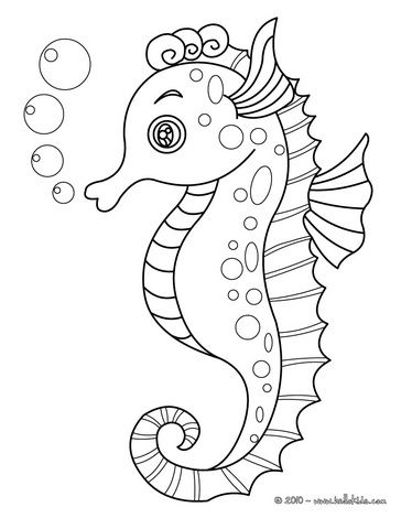 Seahorse Coloring Page Printable