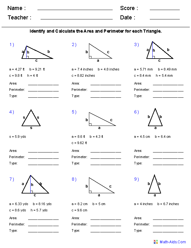 Geometry Worksheets Grade 6