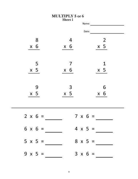 Multiplication Worksheets 2
