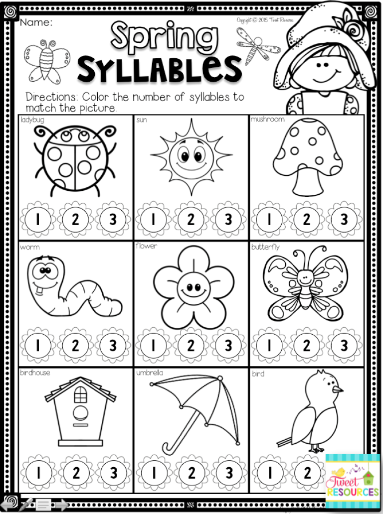 Spring Worksheets For Kindergarten