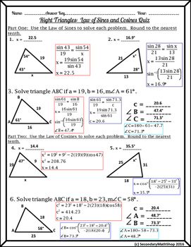 Pre Calc Right Triangle Trig Worksheet