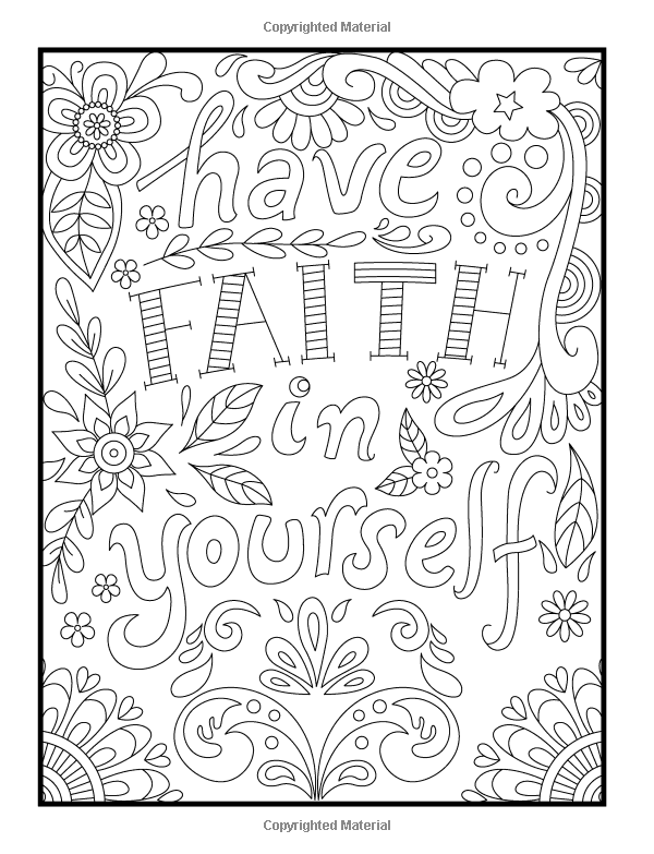 Inspirational Coloring Pages Sayings