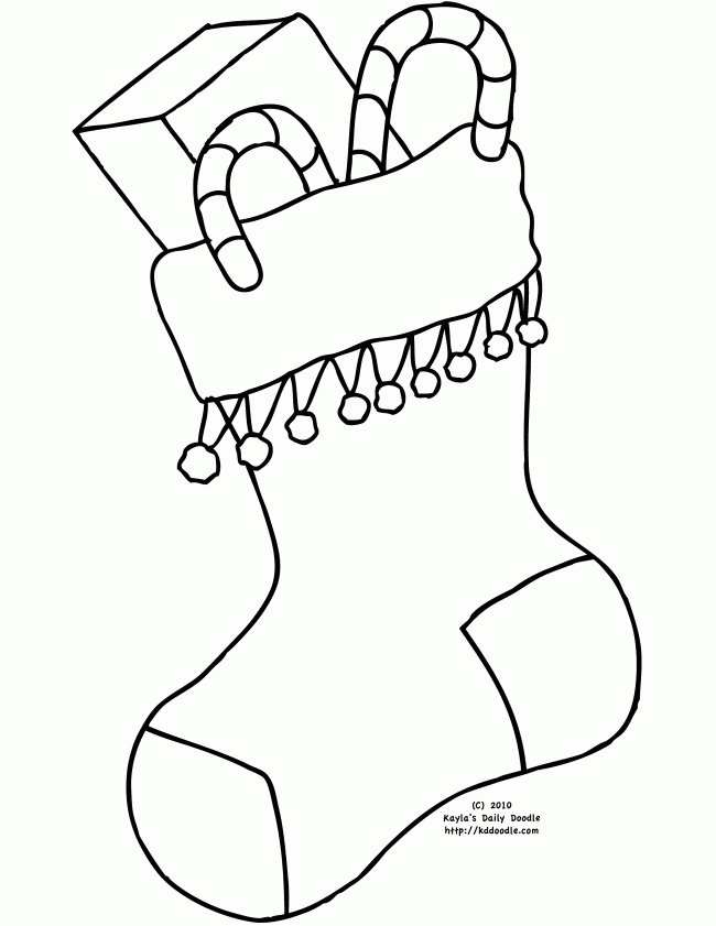 Christmas Stocking Coloring Pages