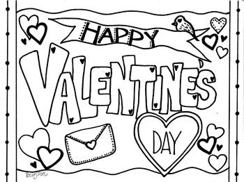 Valentines Day Pictures To Color