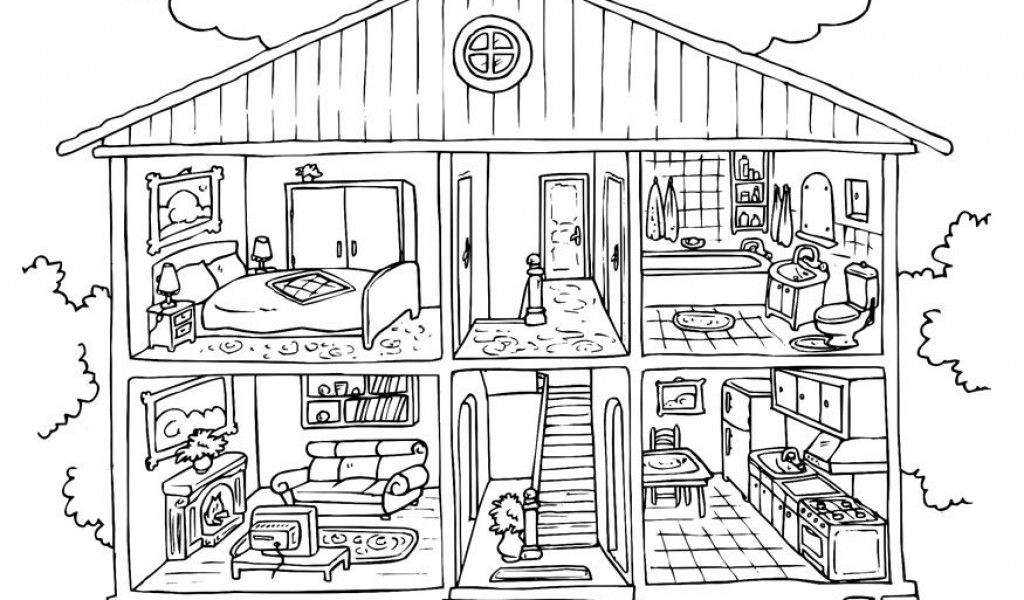 House Coloring Pages Inside