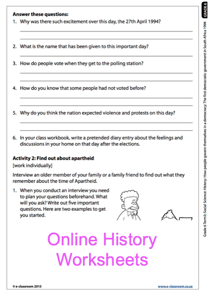 Grade 6 English Worksheets South Africa