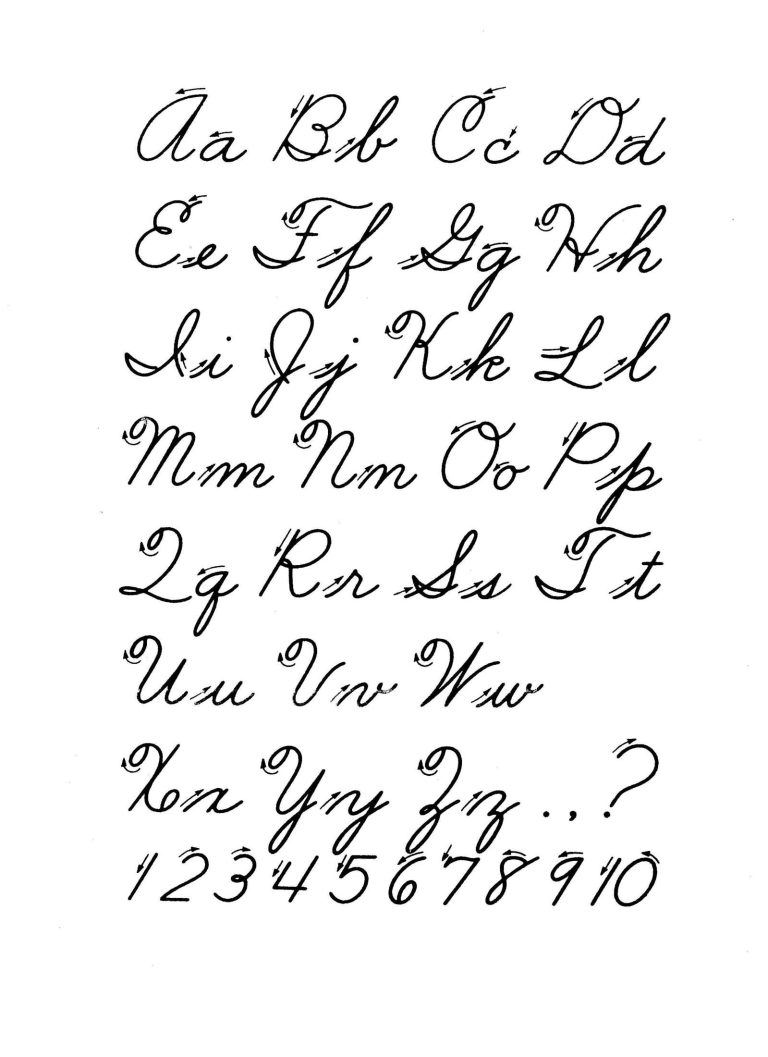 Cursive Alphabet Printable Calligraphy