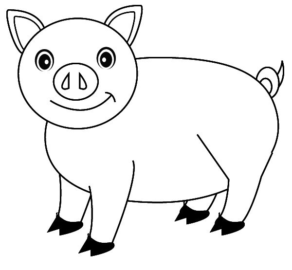 Pig Coloring Pages For Toddlers