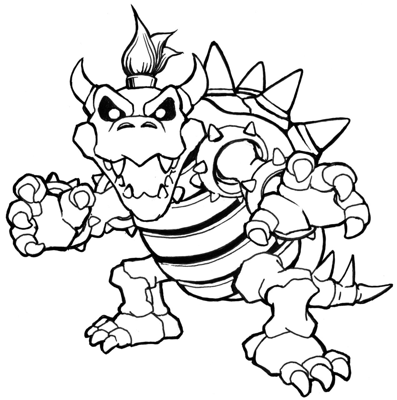 Dry Bowser Coloring Page
