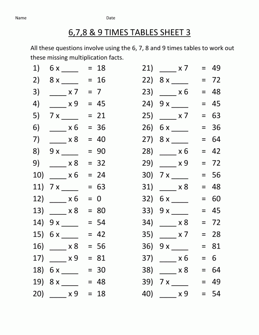 Grade 8 Math Worksheets Printable