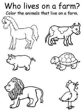 Farm Animals Worksheets For Toddlers