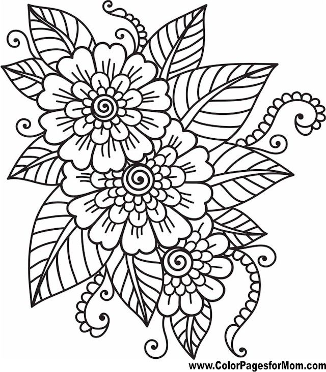 Floral Coloring Pages Printable