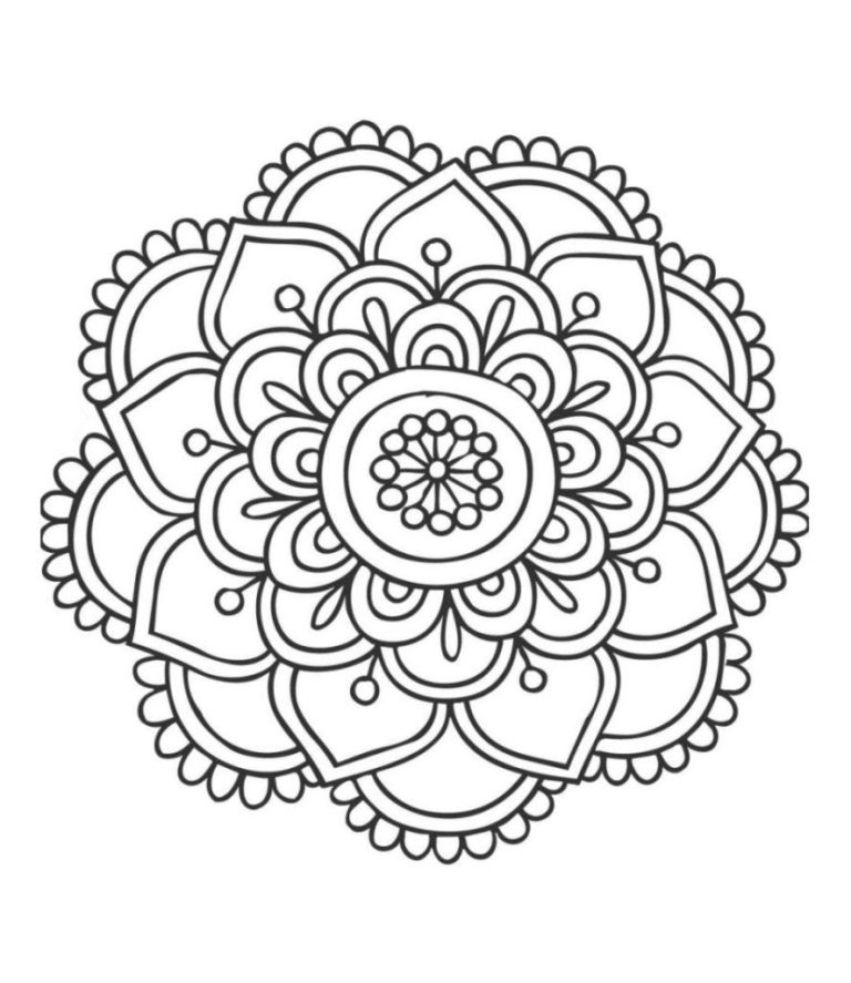Mandala Colouring Pages Easy