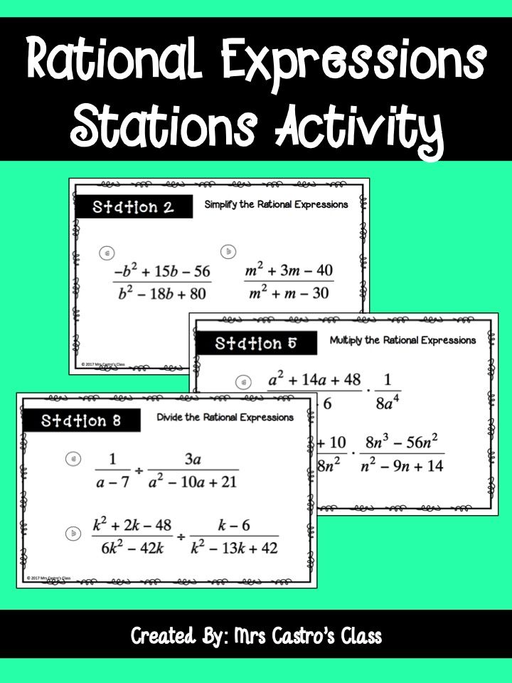 Simplifying Adding And Subtracting Rational Expressions Worksheet