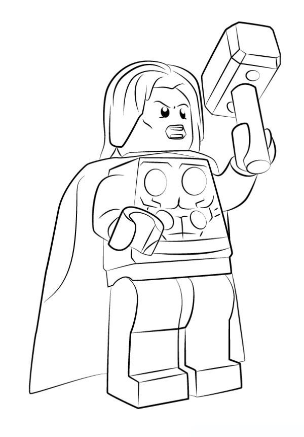 Thor Coloring Pages Easy