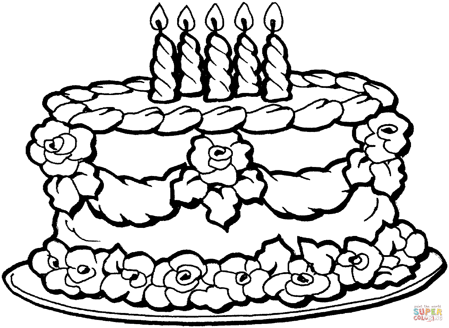 Cake Coloring Pages To Print