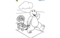 Baby Bop Barney Coloring Pages