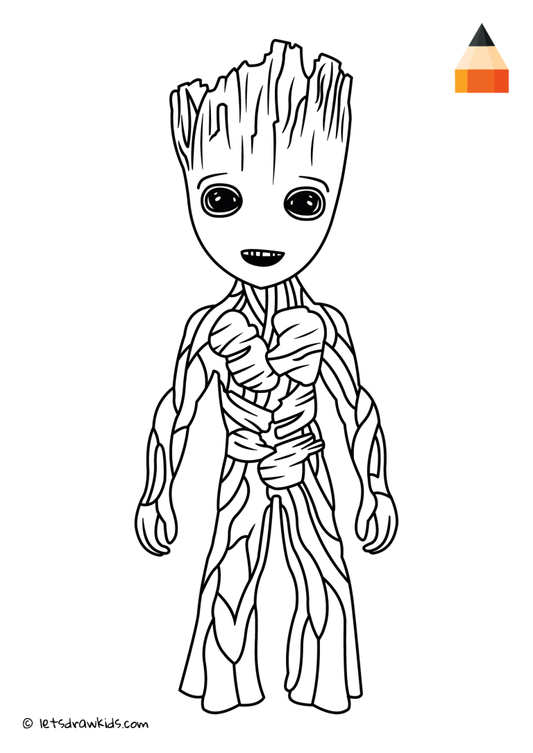 Groot Coloring Pages