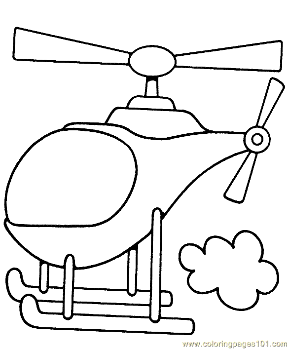 Helicopter Coloring Pages For Toddlers