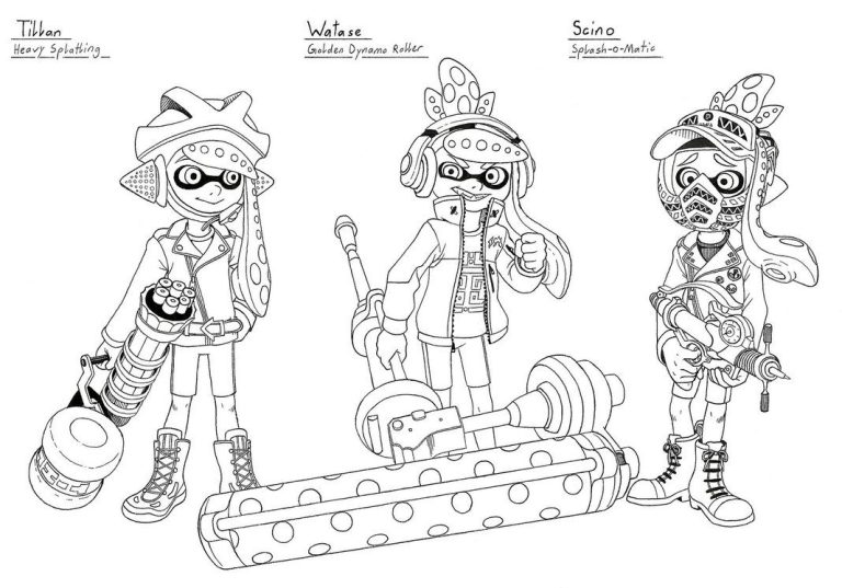 Splatoon Coloring Pages