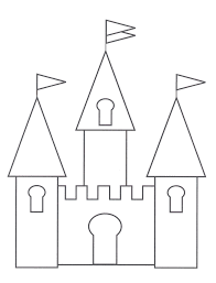 Castle Coloring Pages Easy