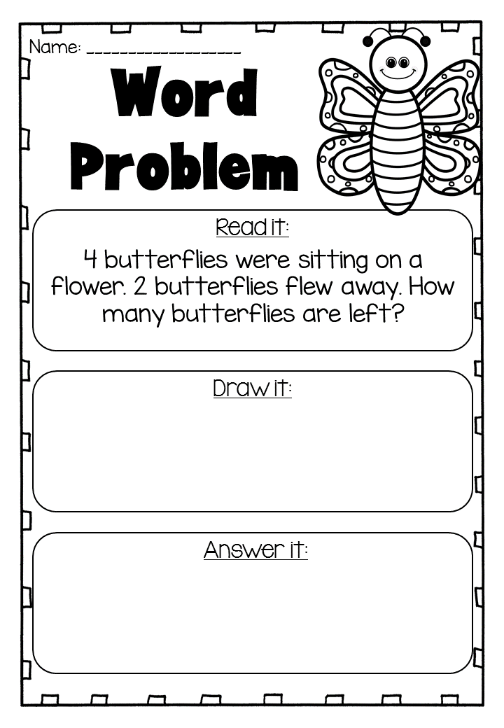 Addition Word Problems With Pictures