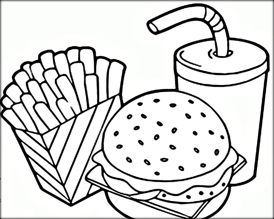 Coloring Pages For Kids To Print Food