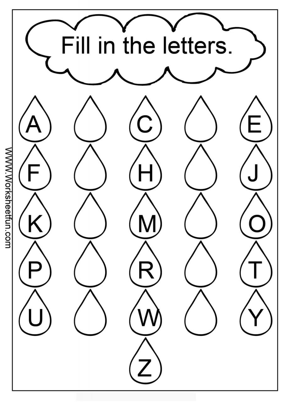 Kindergarten Alphabet Worksheets Pdf