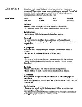 Work And Power Worksheet #1 Answer Key