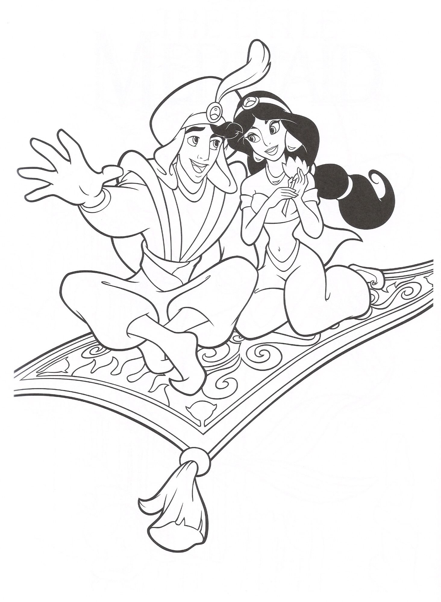Aladdin Coloring Pages Free