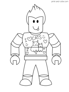 Roblox Coloring Pages Easy